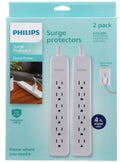 Philips 6 outlet 2 pk Surge Protector - 4B Gadgets