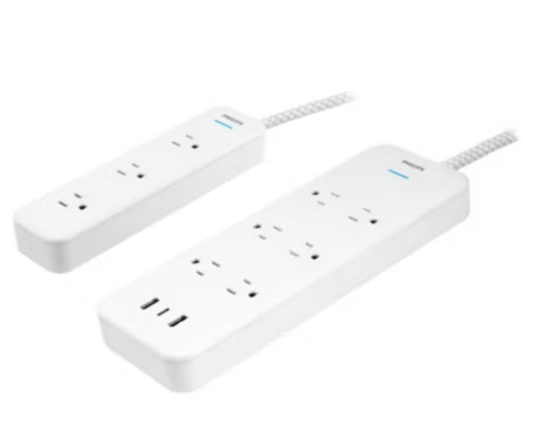 Philips Surge Protector 6 outlets 2 USB A 1 USB C - 4B Gadgets