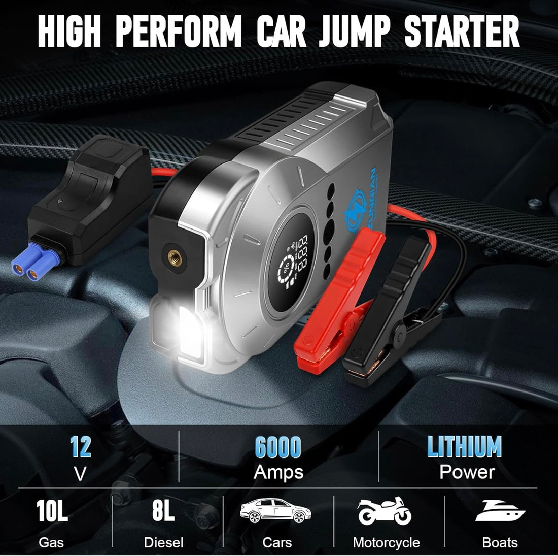 ZunDian 6000A 4 N 1 Jump Starter - 4B Gadgets